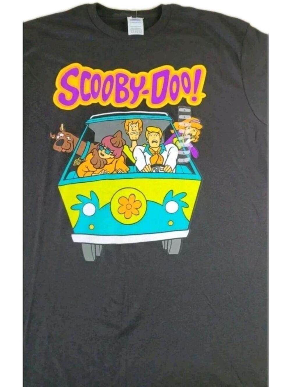 Scooby-Doo Men’s Black T-Shirt Scooby Doo & The Gang Unisex Large NWT The Gang!